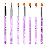 Hanyousheng 7 Stück UV Gel Pinsel Gelnägel für Nägel, UV-Gel, Acryl,Nagel pinsel, Nagelgel...