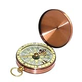 Mafagwre Kompass, Portable Messingkompass Taschenkompass Klassischer Wasserdichter Marschkompass...