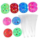 TEHAUX 12 Stück Teiliges Farbwechsel Glasfaserlicht Bunte LED Faseroptik Lampe für...