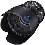 Samyang 50/1,5 Objektiv Video DSLR Canon EF manueller Fokus Videoobjektiv 0,8 Zahnkranz Gear,...