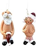 2020 Naughty Santa Christmas Nikolaus Ornament Nackter Weihnachtsmann Christbaumschmuck Anhänger...