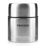 Pioneer Thermo-Speisegefäß 0, 5 L Edelstahl Doppelwandig Isolier-Suppenbehälter 8 Stunden Heiß...