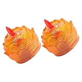Cabilock 2 Stück LED Elektrische Kerzen Flammenlose Batteriebetriebene Teelichter Orange mit...