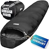 EXPLORER® Comfort XL Schlafsack -23°C -5°C [350GSM] 3-4 Jahreszeiten Winter Mumienschlafsack...