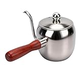 Jectse Wasserkocher mit Schwanenhalsauslauf, 500 Ml, Edelstahl, Kaffeetropf-Teekanne, Holzgriff für...