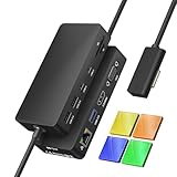 Microsoft Surface Dock 2, Surface Triple Display Dock mit 4K @ 60Hz HDMI + VGA, 11-in-1 Surface Pro...