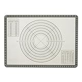 Amazon Basics Antihaft-Silikon-Backmatte mit Maßangaben, BPA-frei, Backofenfest, Extragroß 50,8cm...