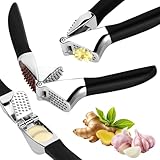 Knoblauchpresse Aus Edelstahl Und Zinklegierung, Komfortablem Und Rutschfestem Griff, Effizientes...