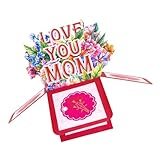 Mtucegi Handgefertigte Einladungskarte Zum Muttertag Mit Blumenverzierungen Mutter...