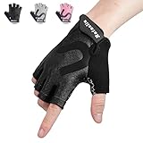 Reinalin Fahrradhandschuhe Halbfinger Herren Damen Gel Stoßdämpfung Fitness Handschuhe...