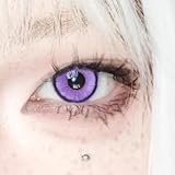 2 Stück Farbige Kontaktlinsen Ohne Stärke, Lila | Sehr stark deckende zu Fasching Fastnacht,...