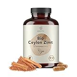 BIONUTRA® Ceylon Zimt Kapseln Bio (270 x 600 mg), hochdosiert, deutsche Herstellung,...