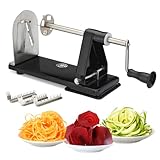 ICO ICO010 Profi Spiralschneider Spirali/Gemüse Spiralizer (100% Aluminium), Black, 22.5 x 9 x 12.5...