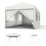 Froadp 3x6 m Garten Pavillon mit 6 Seitenwände Partyzelt Festzelt Stahlkonstruktion Wasserdicht...