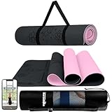 LA MENTE ES MARAVILLOSA - Gymnastikmatte, Rutschfest Yogamatte inkl. Tragegurt + Tasche +...