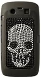 Mocca Design Handyschale, Rückseitenschutz, Motiv Totenkopf mit Strass, für BlackBerry 9860