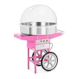 Royal Catering RCZC-1200XL Zuckerwattemaschine XXL Cotton Candy Maschine mit Wagen und Abdeckhaube...