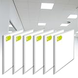 Proventa LED-Panel 25W 4250lm 62 x 62 cm neutralweiß Deckenpanel Rasterleuchte Sparpack 6 Stück