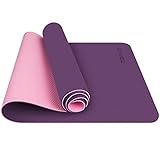 TOPLUS Gymnastikmatte, Yogamatte Yogamatte Gepolstert & rutschfest für Fitness Pilates & Gymnastik...