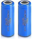 Batteriesicr 18500 1200 MAh 3 2 V Lifepo4 Lithium-Phosphat-Batterien Oben (2 Stück)