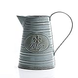 Layboo Handgefertigter Metallkrug im Shabby-Chic-Stil, Vase, Krug, Blumenhalter für Heimdekoration,...