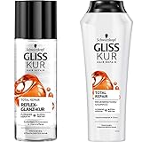Gliss Kur Reflex-Glanz-Kur Total Repair (150 ml) & Shampoo Total Repair (250 ml), Haarshampoo...