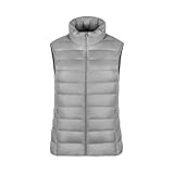 HOLLYWEED Damen-Jackenweste – Stehkragen, leichte Steppweste mit Reißverschluss für Damen (Color...