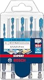 Bosch 5x EXPERT HEX-9 Multi Construction Bohrer-Set (für Beton, Weiche Fliesen, Ø 4-8 mm,...