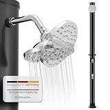 Juskys Solardusche Victoria 20 Liter - 220 cm - bis 60°C - mit schwenkbarem Duschkopf, Fußdusche &...