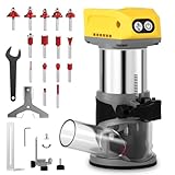 WODHMIEY Kabellose Oberfräse kompatibel mit Dewalt 18–21V Batterie 800W bürstenloser Holztrimmer...