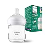 Philips Avent Babyflasche Natural Response aus Glas - 120 ml Babyflasche, BPA-frei für neugeborene...
