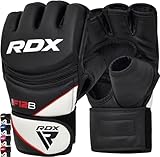 RDX Profi MMA Handschuhe Grappling Sparring Training, Maya Hide Leder, Kickboxen Kampfsport...