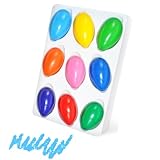 9-Color Egg Shaped Crayons,Plam Grip Washable Paint Crayons for Kids,Children