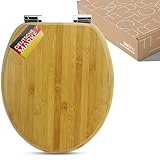 SANFINO® Bambus WC Sitz mit Absenkautomatik, edle Holz-Optik und hochwertige Qualität, hoher...