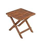 ESTEXO Beistelltisch Holztisch Lounge Tisch Kaffeetisch Gartentisch Klapptisch Akazie Holz...
