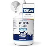 AniSupply Wurm-Kraut Liquid Tropfen flüssig 50ml, Wurmkur sekundierend für alle Haustiere, Hund,...