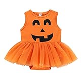 PTLLEND Merchandise Kinder Halloween-Tag, Baby, Kleinkind, Mädchen, süßes Strampler-Kleid,...