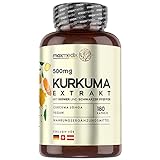 Kurkuma Extrakt - 180 vegane Kapseln für 6 Monate Vorrat - Tagesdosis entspricht 25.000mg Curcuma...