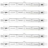 Givurao R7S Halogen Leuchtmittel 118mm 400W, 6er Pack Halogenstab R7S 230V Dimmbar 2700K Warmweiß...