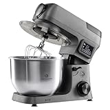 CHEF CUISINE Digitale Küchenmaschine 1500W, 6,2 L Edelstahlschüssel, Planetenrührwerk,...