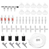 LANCARE Aquarium 8m Luftleitungsschlauch Standard-Luftpumpenzubehör-Set mit Luftsteinzylindern,...