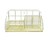 ZNTIHZ 2-teilige Metall-Dateileiste, Desktop-Organizer, multifunktionales Lagerregal, Bürobedarf,...