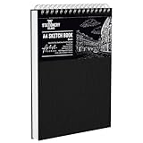 STATIONERY ISLAND Skizzenbuch A4 200 g/m² Zeichenblock 100 Seiten (50 Blatt) Spiralgebundenes...