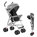 Kinderwagen mit Stange, Kinderwagen für Babys, 0-4 Jahre (Traglast 15 kg) mit Rückenlehne,...