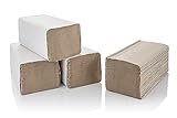 5000 Falthandtücher 1-lagig 25 x 23 cm natur Krepp ZZ-Falz Papierhandtücher Handtuchpapier...