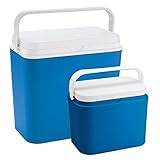Kühlbox Set 24 Liter & 10 Liter - Isolierbox blau/weiß - Made in Europe