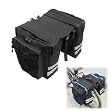 Fahrrad-Gepäckträgertasche, wasserdichte Fahrradtasche, 30 l Kapazität, reflektierender Rand,...