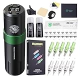 Dragonhawk Tattoo Maschine Set Rotary kabellose Tätowiermaschine Pen Tattoo Gun mit 1500mAh...