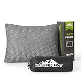 PEUJEW Reisekissen Komprimierbares Memory Foam Kissen, Travel Essentials Kleines Kissen, mit...