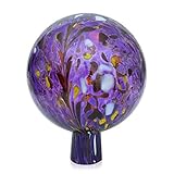 Lauschaer Glas Gartenkugel Rosenkugel aus Glas mit Granulat hyazinthblau h 15 cm, d 12cm...